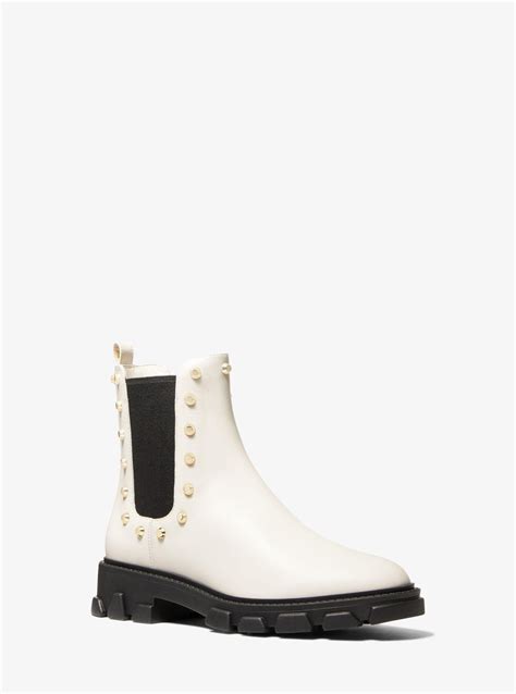 michael michael kors ridley astor stud leather boot|michael kors chelsea boots.